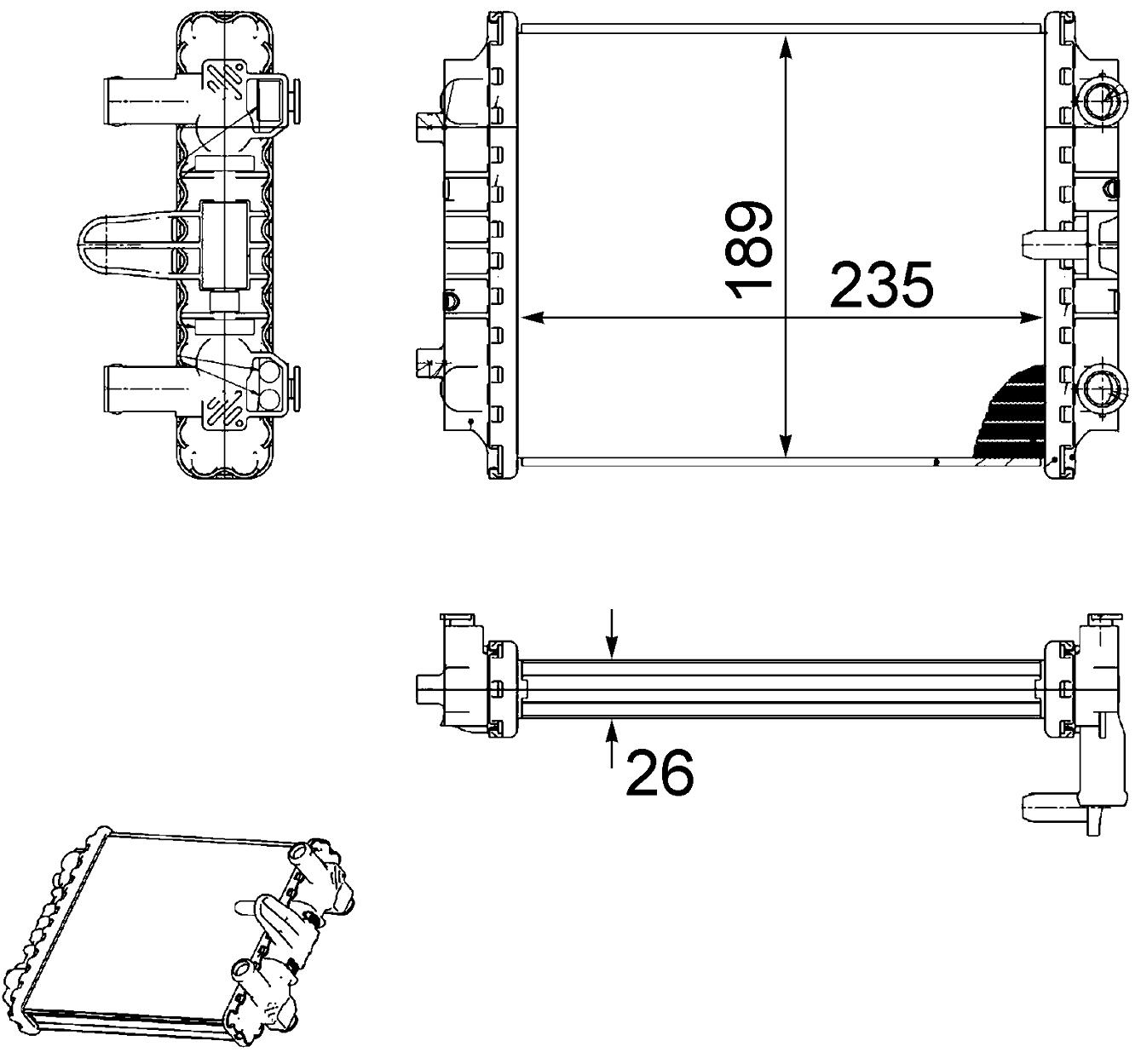 Audi Radiator 8K0121212B - Behr 376745661